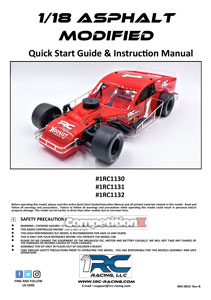 1RC Racing 1/18th Asphalt Modified Manual