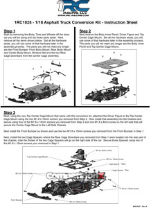 1RC Racing 1/18th Asphalt Truck Conversion Kit Manual