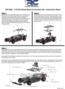 1RC Racing 1/18th Dirt Street Stock Conversion Kit Manual